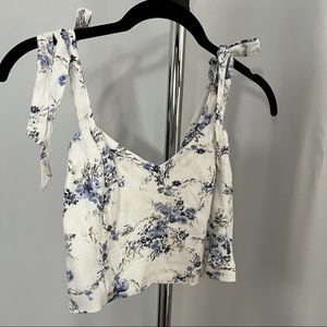 New Abercrombie Floral Tie Strap Cami